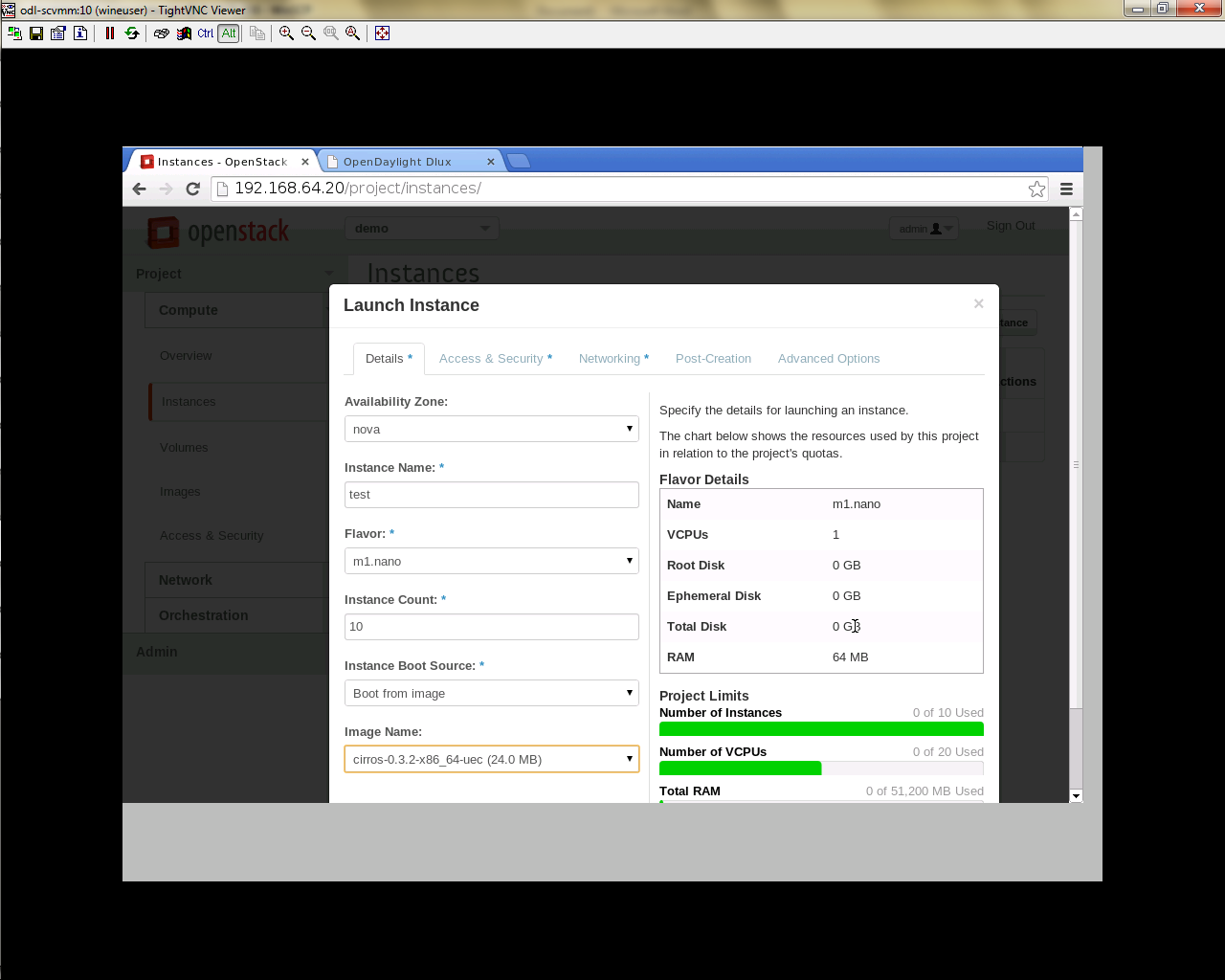 Launch Instance