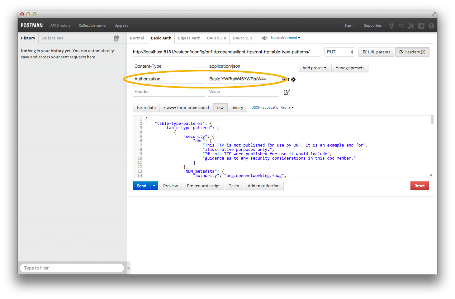 Refreshing basic auth headers