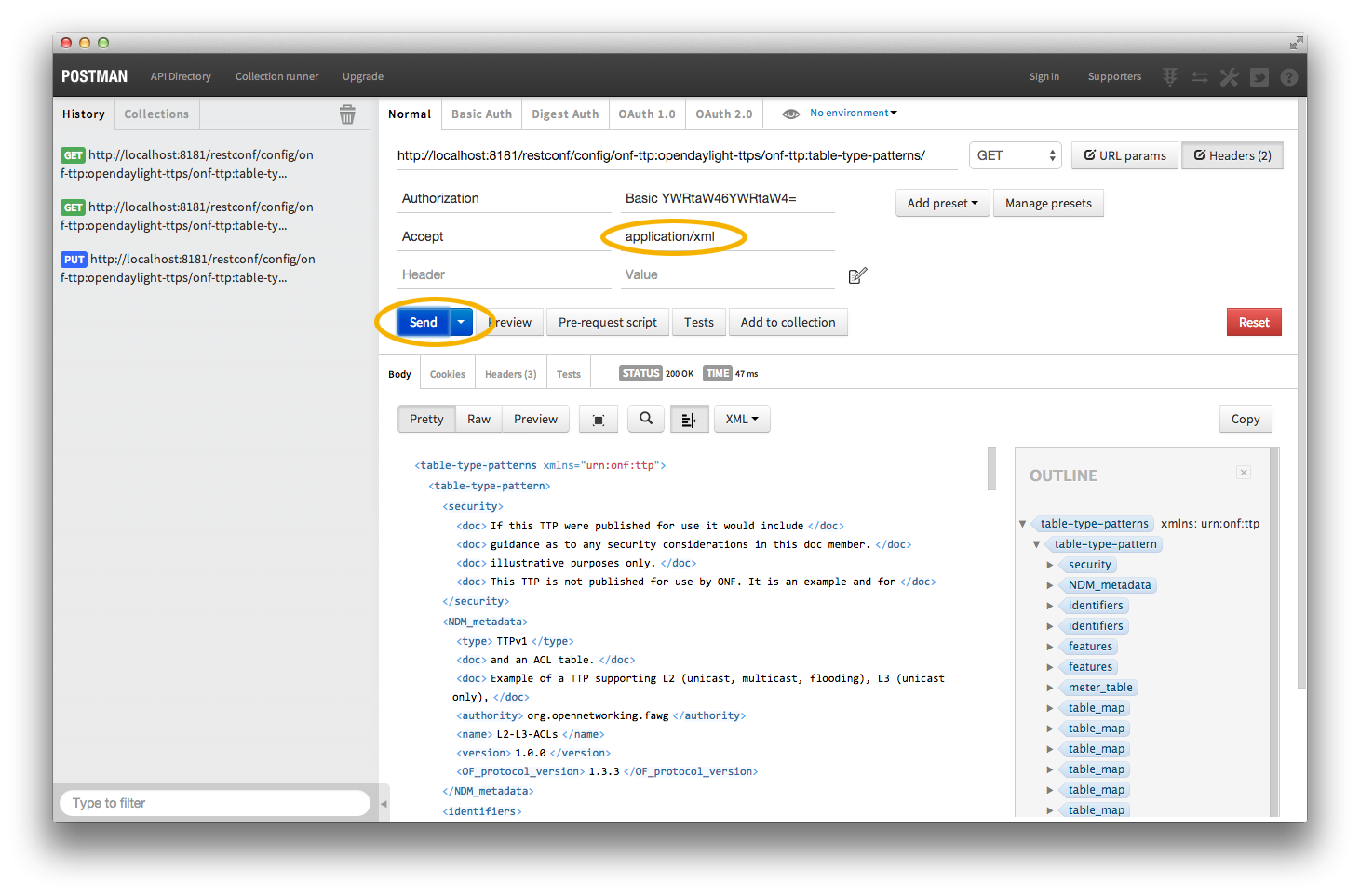 Retrieving the TTP as xml via a GET