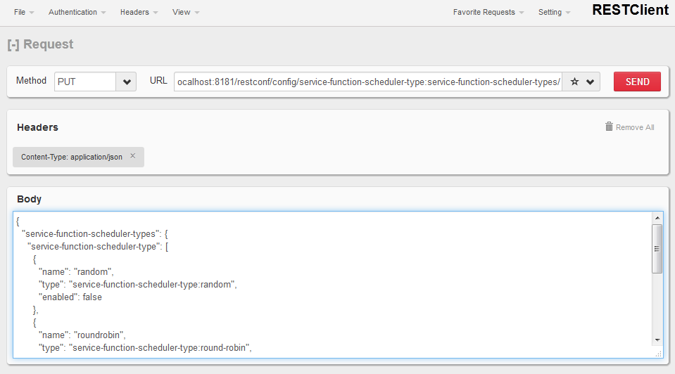 Mozilla Firefox RESTClient