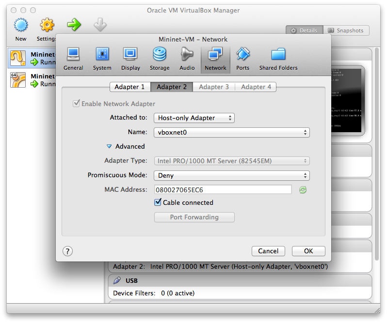 configuring a host-only adapter