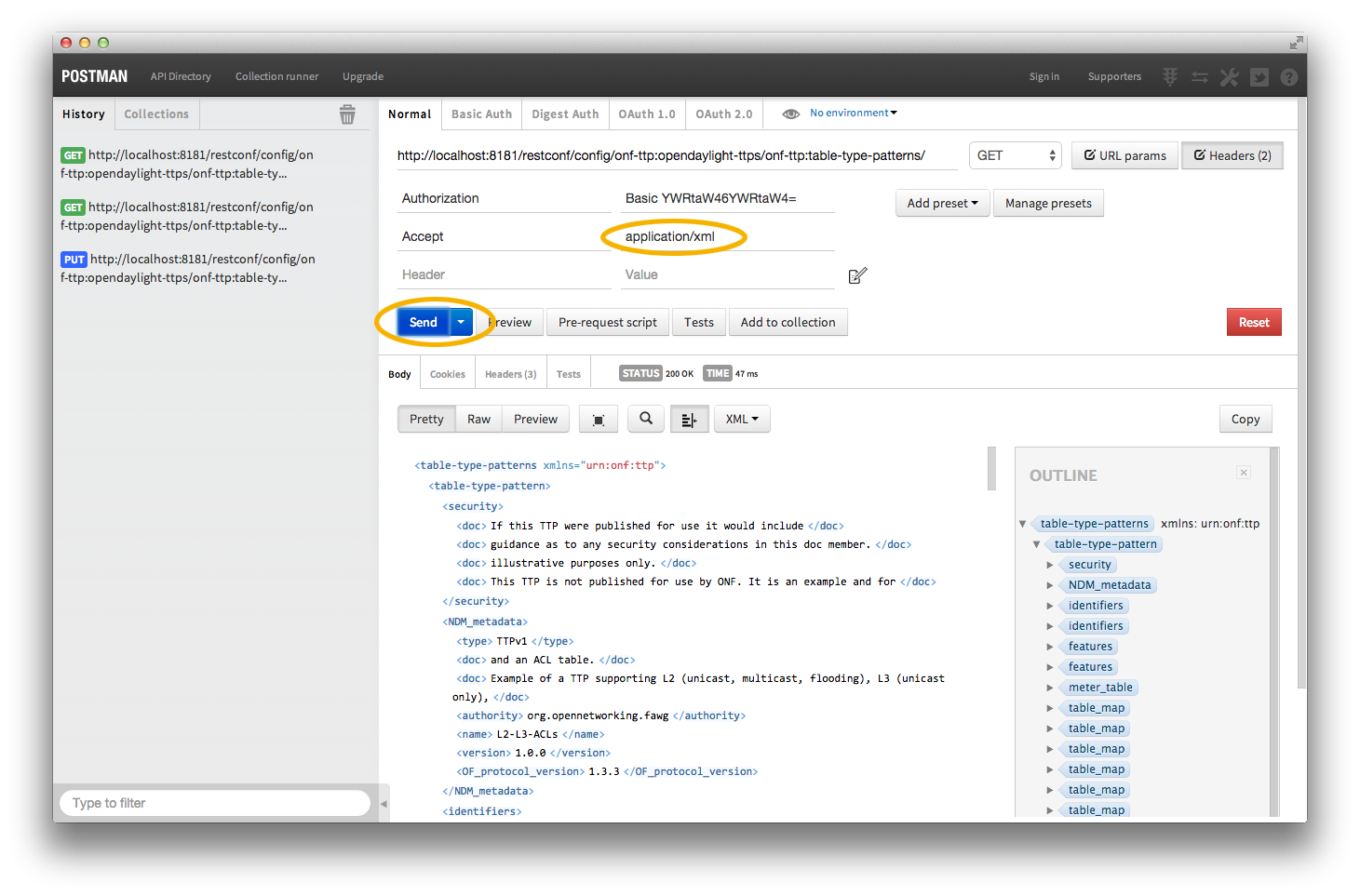 Retrieving the TTP as xml via a GET